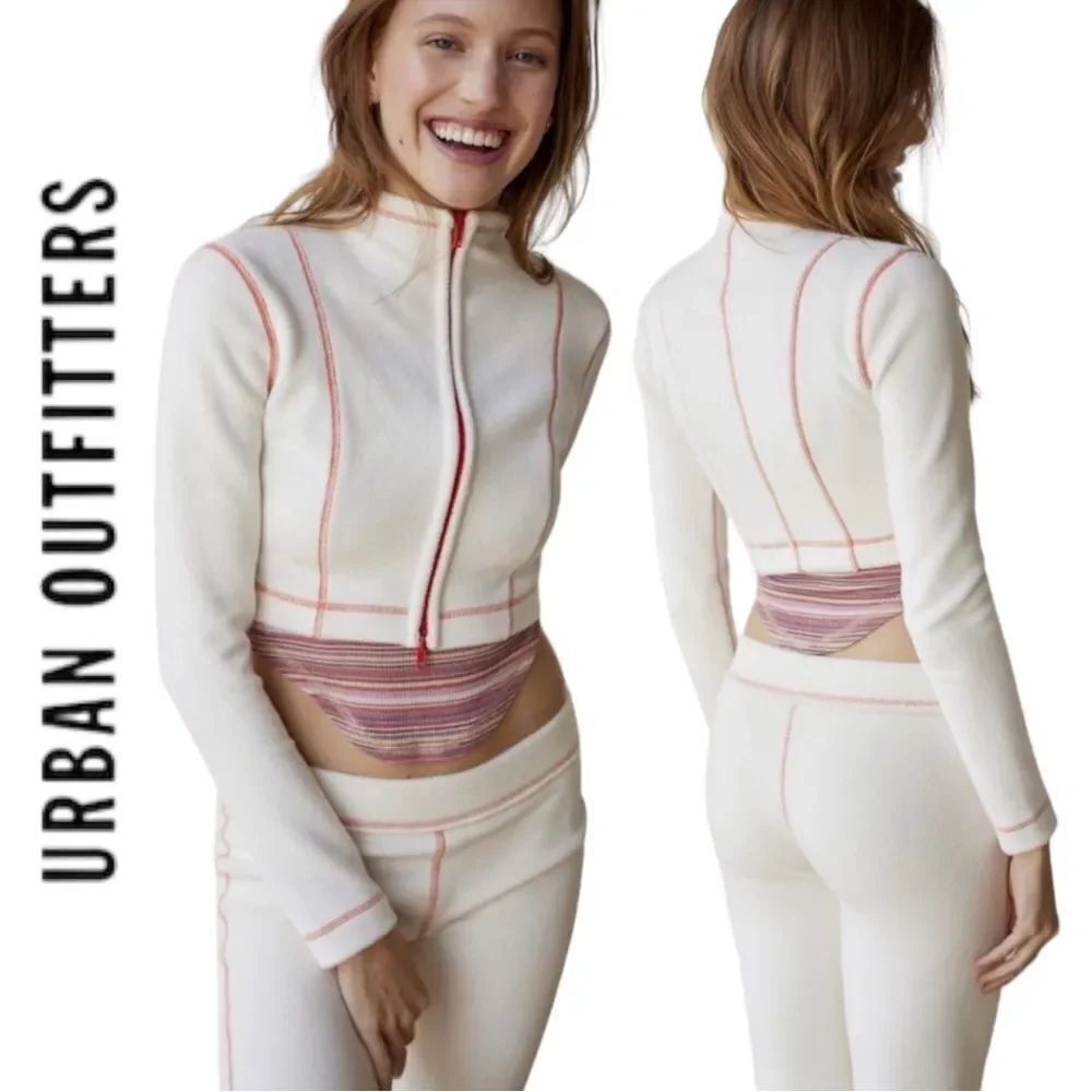 NEW Out From Under UO Urban Outfitters Bethany Ivory Fleece Zip-Up Jacket M L